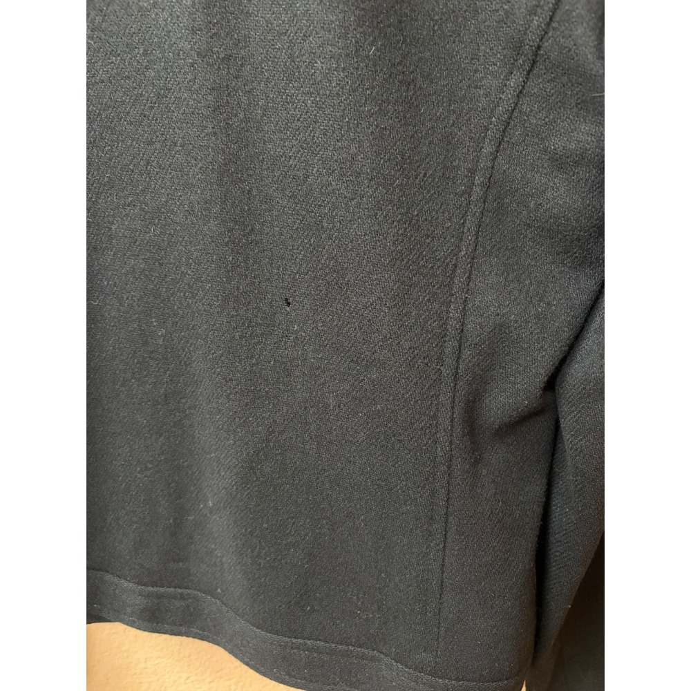 Vintage Compagnie Internationale Express Black 100% Wool Zip Up Jacket Size 5/6 - Picture 5 of 8